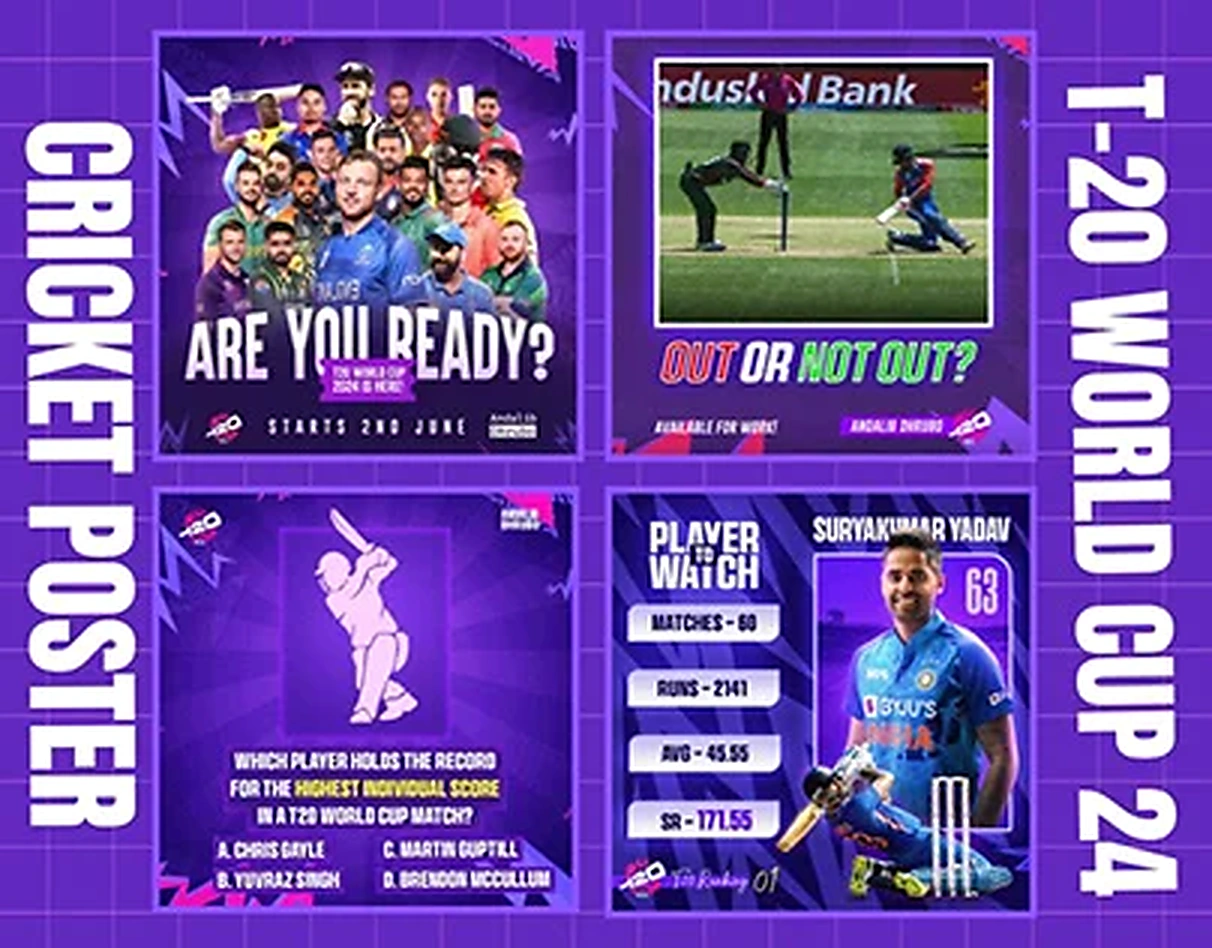 Cricket Poster Design — project cover