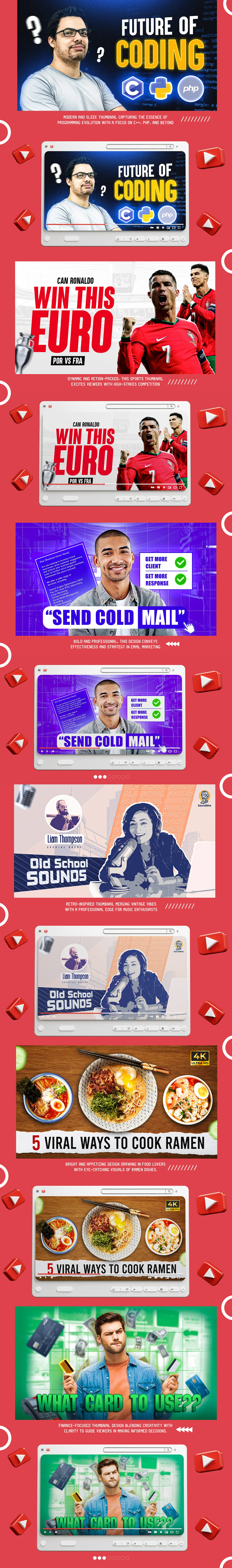YouTube Thumbnails — design presentation 1